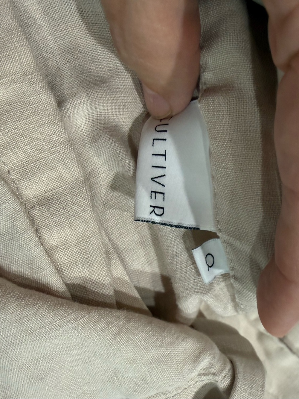 CULTIVER Queen Linen Sheet set  in Light Beige - Picture 5 of 13